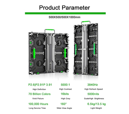 500x500/500x1000 Cabinet P2.9 P3.91Indoor Outdoor Installation Rental LED Screen Display LED Video Wall Panel Stage Led Display