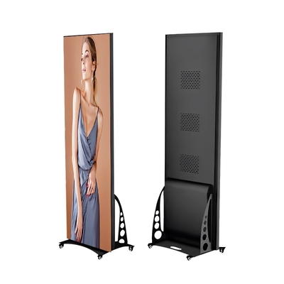 Height Adjustable Portable Indoor Led Poster WIFI USB Control Standing Led Poster Display 1920X640mm Portable Led Poster Screen