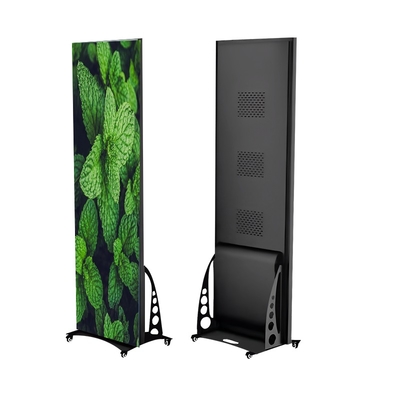 Height Adjustable Portable Indoor Led Poster WIFI USB Control Standing Led Poster Display 1920X640mm Portable Led Poster Screen