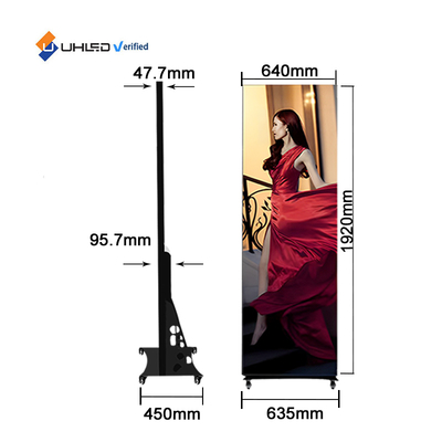 Led Advertising Adigital Sign P2.5 Led Poster Display Screen in Store/bank/bar/school and Company