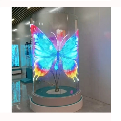 Led Film Screen Led Transparent Led Film for Glass Installed Play Advertising Soft  Transparent Glass Film LED Screen