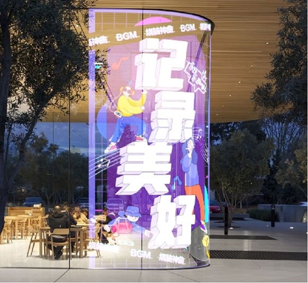 Led Film Screen Led Transparent Led Film for Glass Installed Play Advertising Soft  Transparent Glass Film LED Screen