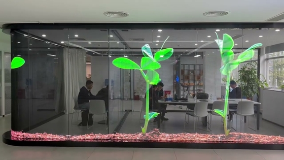 Indoor Full Color  Flexible Transparent LED Film Screen Indoor P6 Transparent Film LED Display Screen