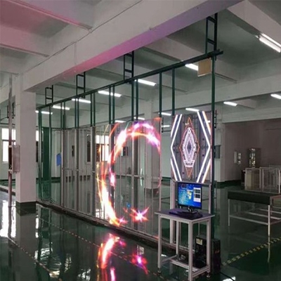 The Newest Waterproof Indoor Led Curtain Transparent Led Display Mesh for Advertising  Transparent Film Advertising LED Display
