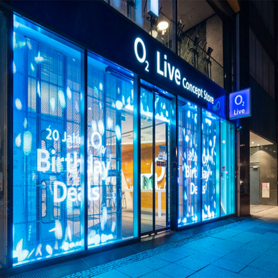 The Newest Waterproof Indoor Led Curtain Transparent Led Display Mesh for Advertising  Transparent Film Advertising LED Display