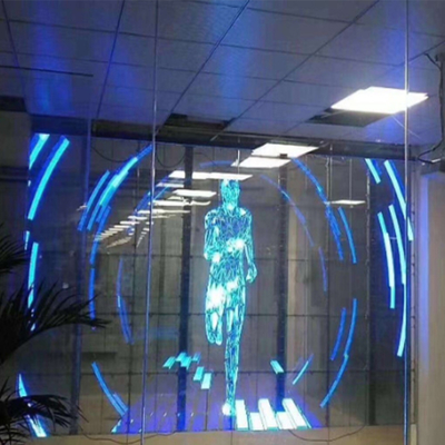 The Newest Waterproof Indoor Led Curtain Transparent Led Display Mesh for Advertising  Transparent Film Advertising LED Display