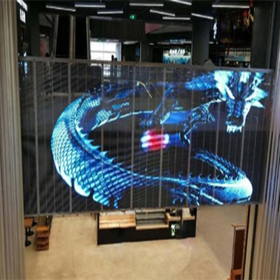 P3.91-7.8 Indoor Mesh Full Color Led Video Screen Transparent Glass 3D LED Display Video Wall Digital Signage Transparent LED Di