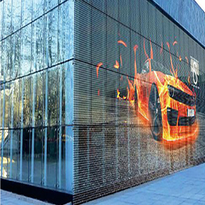 P3.91-7.8 Indoor Mesh Full Color Led Video Screen Transparent Glass 3D LED Display Video Wall Digital Signage Transparent LED Di