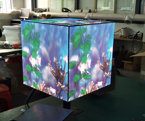 Outdoor Waterproof  Cube LED Display Screen  Four Sides Led Cube Display Screen for Advertising Sign