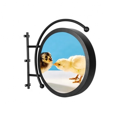 Customized  Round Circle LED Display  Indoor Outdoor Shop Store Dual Sides Waterproof Screen Sign Logo